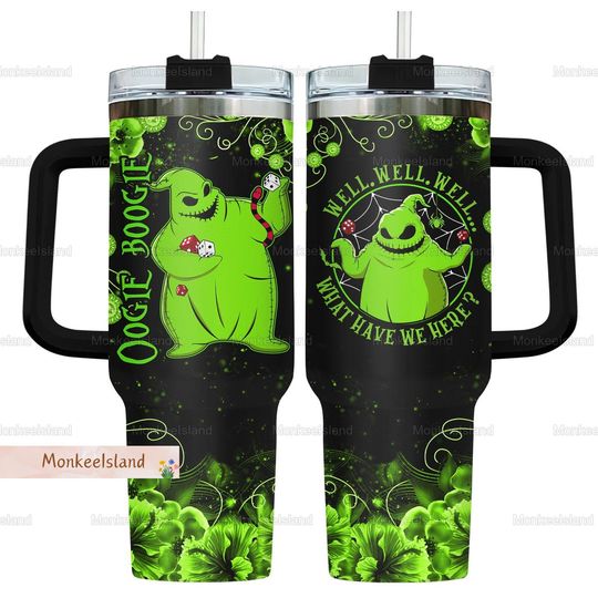 Discover Halloween Oogie Boogie 40oz Tumbler, Boogie Man Stainless Tumbler, Horror Movie Tumbler Cup, Nightmare Before Christmas Gift