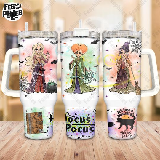 Discover Scary Movie Halloween 40oz Tumbler Sublimation Design, Witch Sisters Tumbler With Handle , Halloween