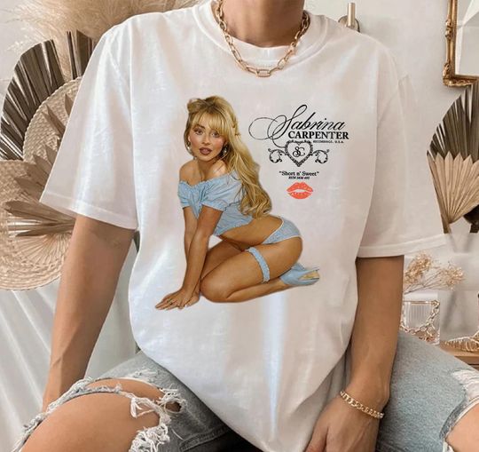 Discover Sabrina 2024 Album shirt, Sabrina Short Sweet Shirt, Tour Concert Outfit, Carpenter Graphic Shirt, Trendy Shirt For 2024 Gift For Men Women