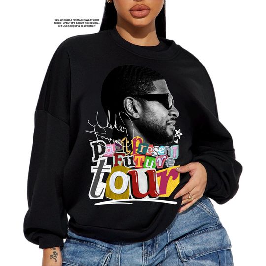 Usher Sweatshirt, Usher Concert Shirt, Past Present Future Tour Shirt, Usher Concert Graphic shirt, Vintage Usher shirt, Usher Fans Club