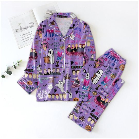 Halloween NSYNC Pajamas, NSYNC Pajamas Set, Nsync Shirt, Nsync Fan Gift, Nsync Pajamas Pants, Ghost Pajamas, Halloween Pajamas Set