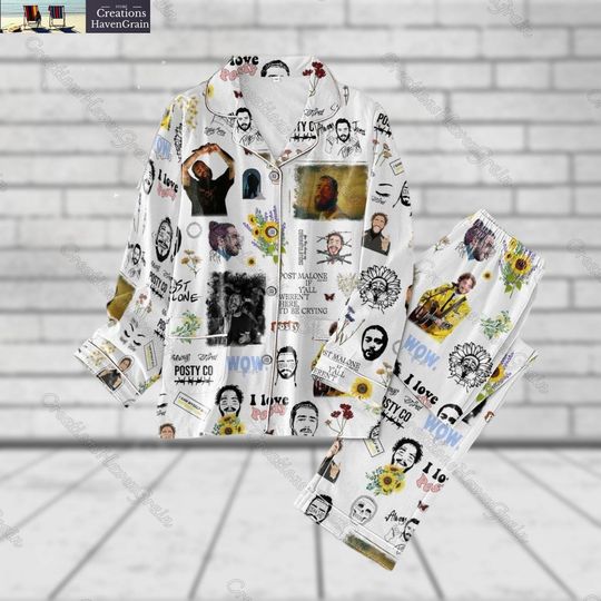 Post Malone Thick Pajamas, Post Malone Rap Music Merch, Cowboy Post Pajamas Family, I Had Some Help Midnight Shirt, Outfit For Concert