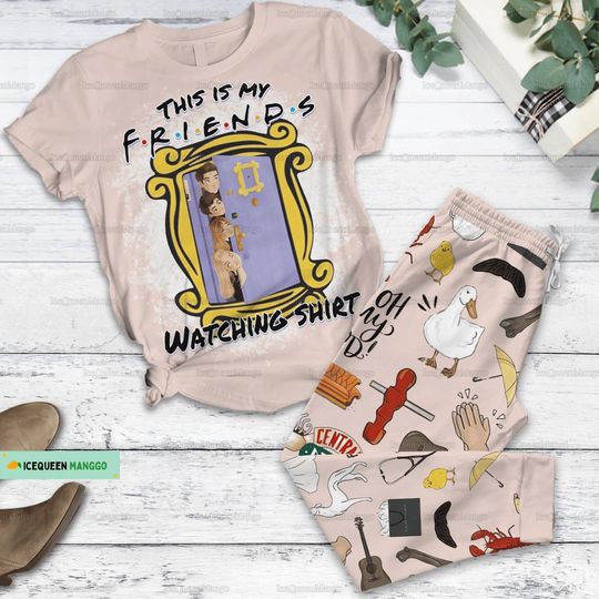Friends Tv Show Pajamas, Friends Series Pajamas, Friends Holiday Pajamas, Friends Tv Show Women Pajamas, Halloween Movie Gift