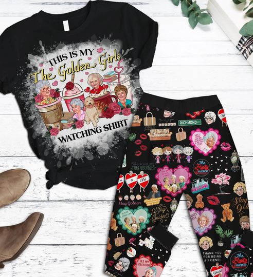 The Stay Golden Pajamas Set, Stay Golden Queens Tshirt, Golden Ghouls Halloween Pajamas, Stay Golden Shirt, 80s TV Sitcom Gift