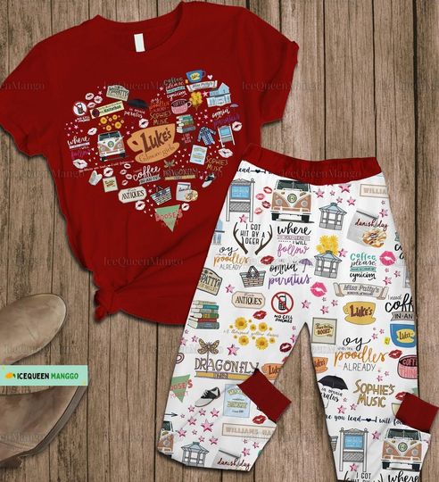 Halloween Gilmore Girls Shirt, Lukes Dinner Shirt, Lukes Coffee Pajamas Pants, Stars Hollow Dinner Holiday Pajamas, Halloween Gift