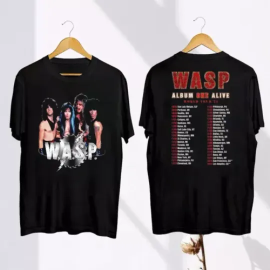 Discover WASP Nation 2024 Tour T-Shirt, WASP Band Album On Alive 2024 Concert Shirt