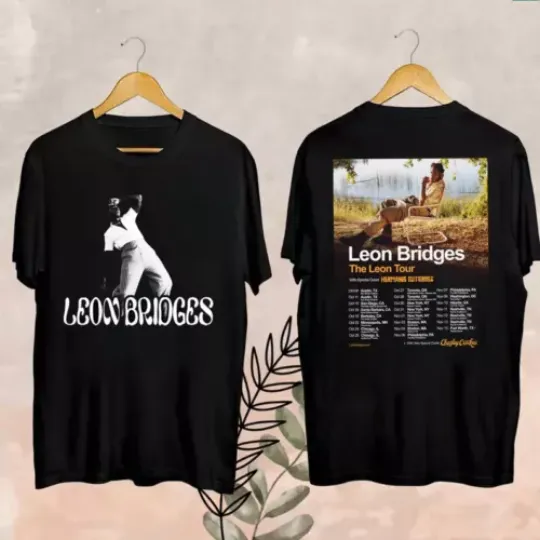 Discover Leon Bridges t-shirt, Leon Bridges The Leon Tour 2024 Shirt