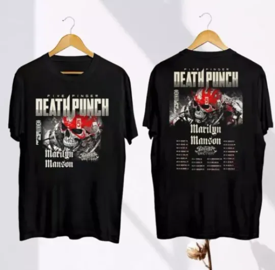 Discover Five Finger Death Punch 2024 Tour T-Shirt, Five Finger Death Punch Band Fan Gift
