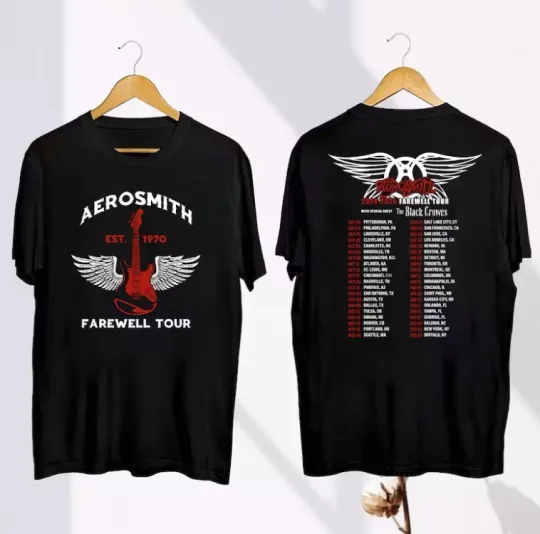 Discover Aerosmith Tour 2024-2025 T-shirt, Aerosmith Peace Out Farewell Tour Shirt