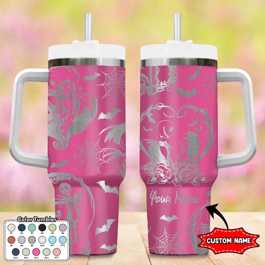 Discover Custom Nightmare 40oz Tumbler, Halloween Characters Tumbler, Horror Movie Coffee Cup Gift, Magic Kingdom Handle Tumbler