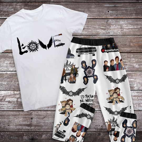 Love Supernatural Pajamas Set, Family Christmas Pajamas Set.