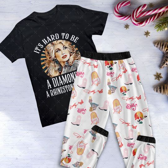 Dolly Parton Pajamas Set, Dolly Parton Personalized Family Pajamas, Family Christmas Pajamas Set.