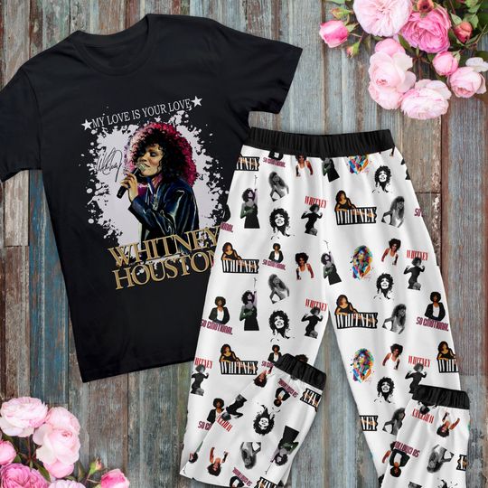 Whitney Houston Pajamas Set, Family Christmas Pajamas Set.