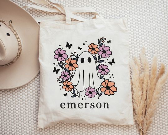 Discover Personalized Trick or Treat Bag Halloween Candy Bag Custom Trick or Treat Bag Halloween Tote Bag Trick or Treat Tote Custom Halloween Bag