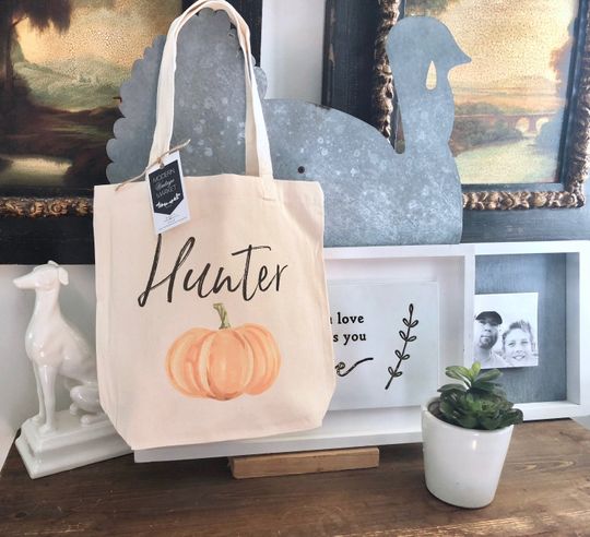 Halloween Tote bag,Personalized Halloween bag,Canvas Tote Bag,Halloween bag,Harvest Bag,Trick or Treat Bag,Sale,Childs Bag,Tote Bag,
