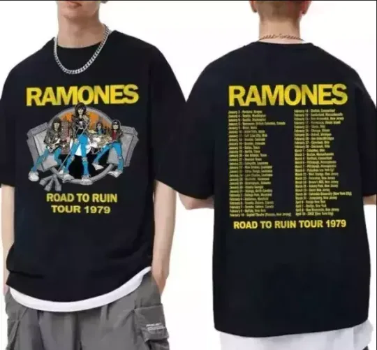 Discover Ramones T-Shirt Music Tour Unisex Gift For All Fans, Concert Merch Tee