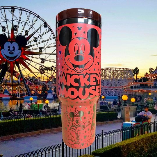 Discover 40oz  Laser Engraved Mickey Mouse Tumbler