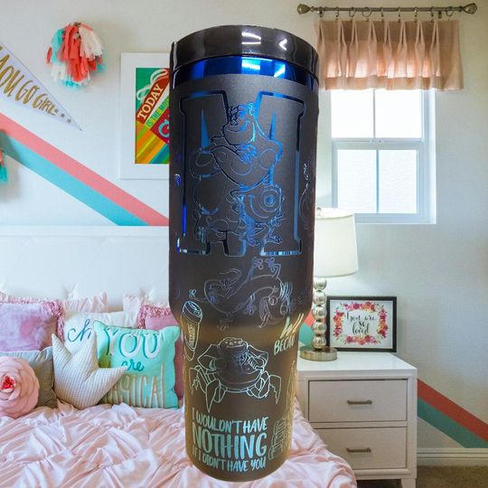 Discover 40oz  Laser Engraved Monsters Inc. Tumbler