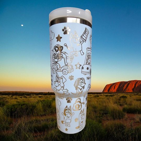 Discover 40oz Engraved BlueyDad Tumbler