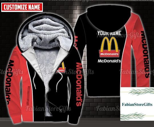 Discover Halloween Mcdonalds Hoodie, Mcdonalds Fleece Hoodie, Fast Food Shirt, Personalized Adult Hoodies, Mc Donalds Gift, Gift For Dad