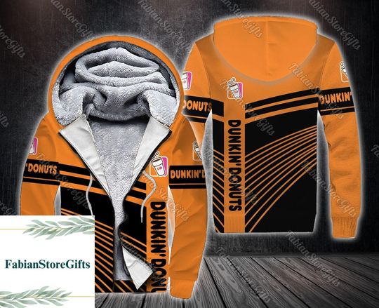 Halloween Dunkin Donuts Fleece Hoodie, Dunkie Junkie Hoodie, Dunkin Donuts Hoodie Unisex, Winter Fleece Hoodie, Coffee Lover Gift