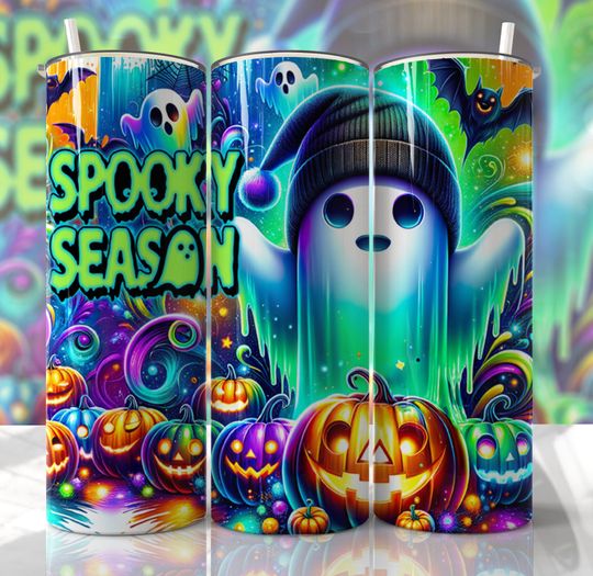 Discover Boys Halloween Funny Tumbler Wrap, Ghost 20oz Skinny Sublimation Tumbler Design, Sublimation Design