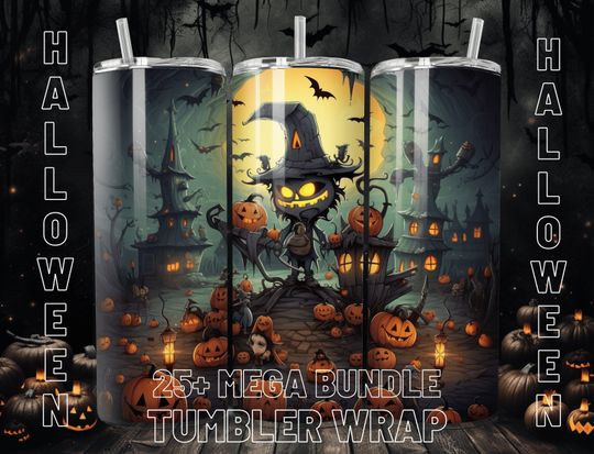 Discover 25+ Halloween 20 oz Skinny Tumbler Bundle, Halloween Tumbler Sublimation Designs, Halloween Wrap Bundle,