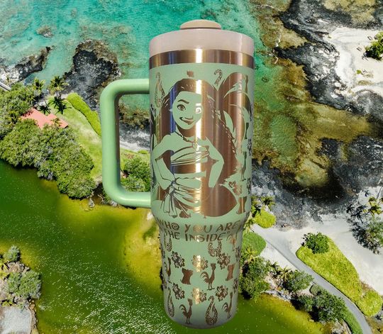 Discover 40oz Engraved Moana Luxury Design Tumbler