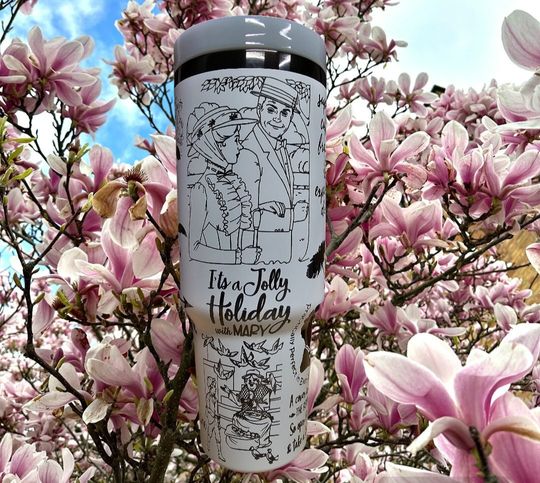 40oz  Laser Engraved Mary Poppins Tumbler