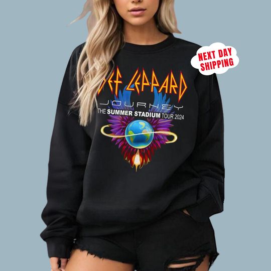 Def Leppard Sweatshirt, Journey Summer Stadium Tour 2024 shirt, Def Leppard Fan Sweater, Def Leppard And Journey Merch