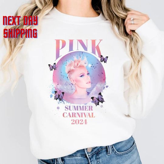 Discover Pink Concert Sweatshirt, Summer Carnival 2024 Tour shirt, Summer Carnival Tour 2024, P!nk Tour, Trustfall Album