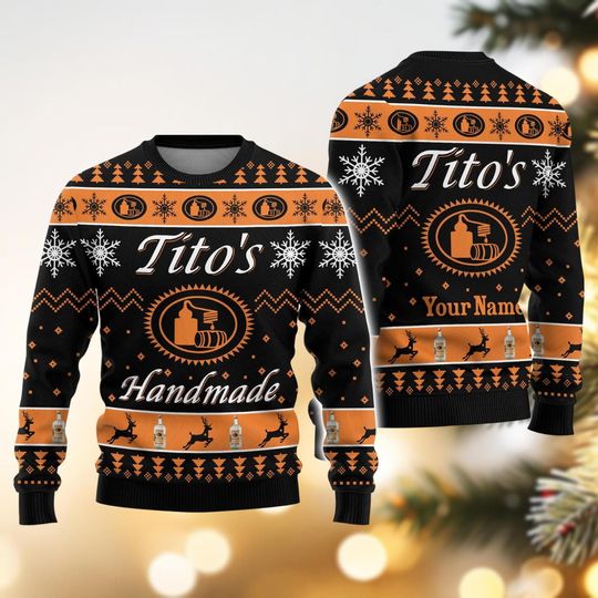 Discover Christmas Tito's Ugly Sweater, Custom Tito's Christmas Sweater, Titos Vodka Sweater, Tito Alcohol Ugly Sweater, Tito's Handmade Sweater