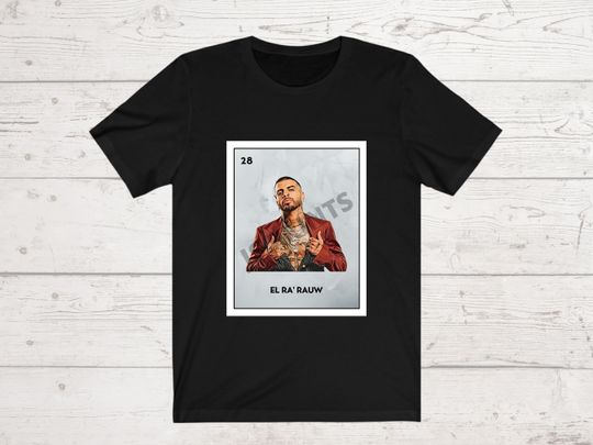 Rauw Alejandro Mexican Loteria T-Shirt: El Ra' Rauw. Funny Spanish Shirt. Adult Unisex. Reggaeton Shirt. Rauw Alejandro Shirt. Perreo Shirt