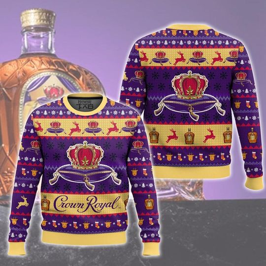Discover Crown Royal Ugly Sweater, Crown Royal Whiskey Shirt, Drink Ugly Sweater, Christmas Ugly Sweater, Whiskey Lovers Gift, Holiday Gift