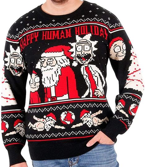 RIPP JUNC Official Rick and Rickandmorty Christmas Sweaters for Men or Women - Ugly Novelty Sweater Gift