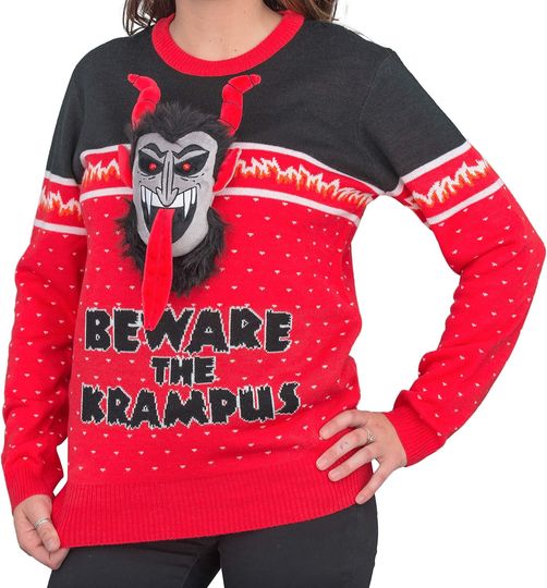 Mad Engine Merry Krampus Adult Ugly Christmas Sweater