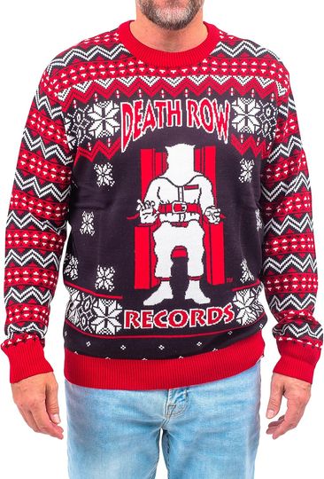 RIPP JUNC Death Row Records Inmate Fair Isle Adult Ugly Christmas Sweater