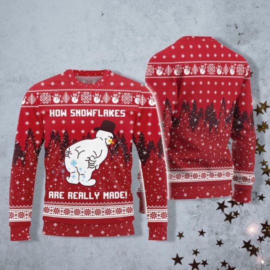 Discover Christmas Snowman Christmas Sweater, Snow Sweater For Men Woman, Snow Shirt, Merry Christmas Shirt, Winter Xmas Christmas Party Gift