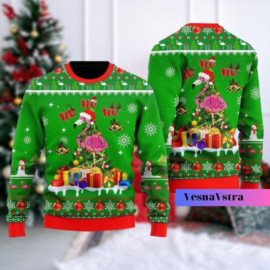 Discover Flamingo Sweater, Flamingo Ugly Sweater, Merry Christmas, Pink Flamingo Shirts, Ugly Xmas Sweater, Christmas Gifts For Women