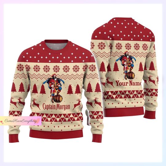 Discover Custom Captain Morgan Ugly Sweater, Captain Morgan Sweater, Captain Morgan Xmas Sweater, Ugly Xmas Sweater, Sweater Men