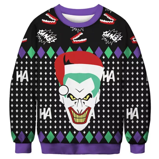 Discover Ugly Christmas Xmas Women Men Sweatshirt Sweater Pullover Blouse Top