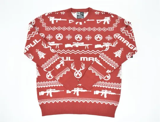 Discover MAGPUL UGLY CHRISTMAS SWEATER/HOLIDAY SWEATER 2021 RED/WHITE MEDIUM DAKA MBUS