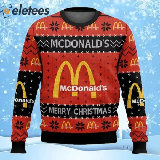 Discover McDonald's Fast Food Ugly Christmas Sweater D6T7OUD2