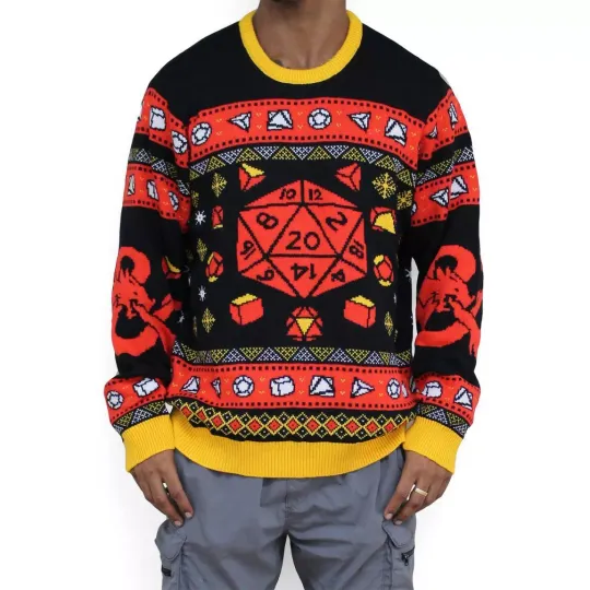 Discover Dungeons & Dragons CHRISTMAS SWEATER Brand New UGLY HOLIDAY SWEATER S M L XL 2XL
