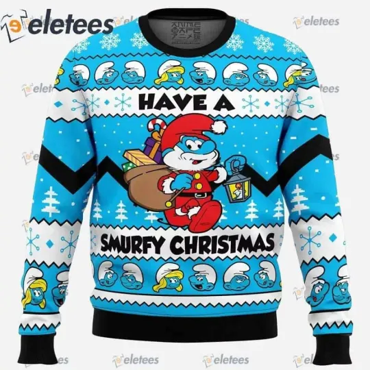 Discover Have a Smurfy Christmas Smuurfs Ugly Christmas Sweater 4UE0TLXX