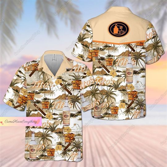 Discover Tito's Hawaiian Shirt, Tito's Handmade Vodka Shirt, Titos Button Shirt, Tito Vodka Tropical Shirt, Tito Beach Shirt, Aloha Shirts Men