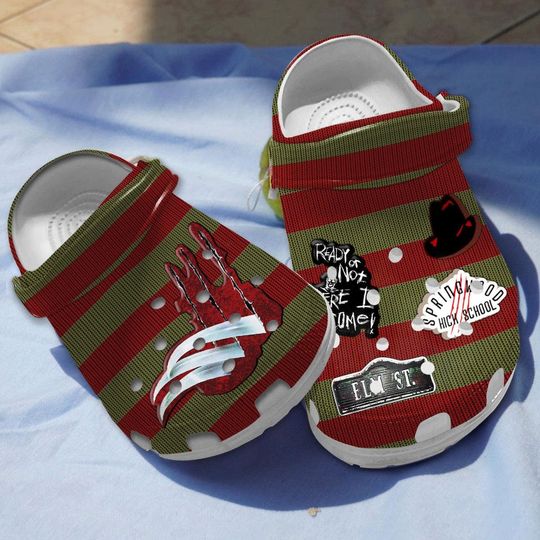 Nightmare On Elm Street Freddy Krueger Halloween Clogs Shoes For Men & Women