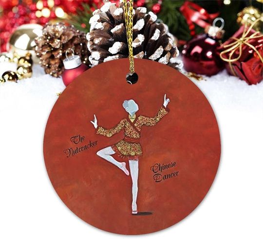Discover Xmas Ornament Chinese Dancer Ceramic Ornaments Queen Corps Christmas Decoration dancin kween Quarantine Pandemic Ornament Personalized Ornaments for Dancing Lovers New Year Gift