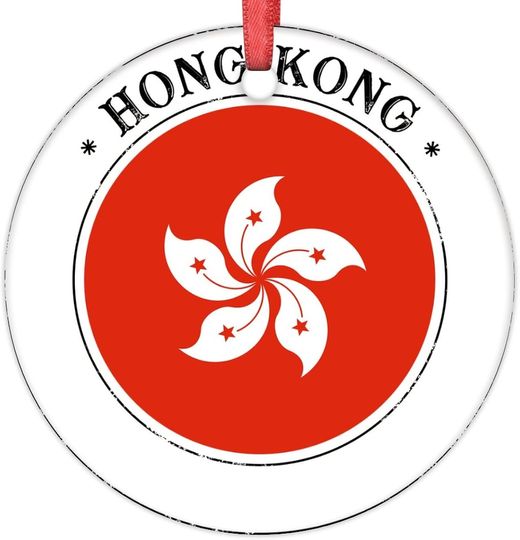 Discover Christmas Ornaments Hong Kong Flag Christmas Tree Ornaments Country City Souvenir Ceramic Hong Kong Ornaments Christmas Ornaments 2024 Keepsake Holiday Christmas Decor, 3 Inch