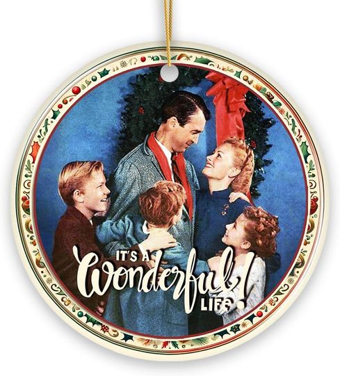 Discover Vintage It’s a Wonderful Life Handcrafted Christmas Ornament, Classic Holiday Movie Souvenir